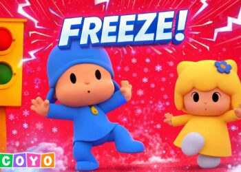 Pocoyo Freeze Dance: Red Light Green Light Song for Kids | Fun Sing-Along & Dance Game!