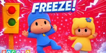 Pocoyo Freeze Dance: Red Light Green Light Song for Kids | Fun Sing-Along & Dance Game!