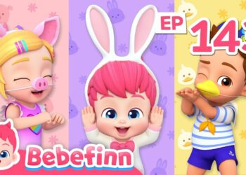 Five Little Animals Dancing on the Farm | Bebefinn Fun Countdown Song – Teach Actions, Counting & Farm Animals to Kids