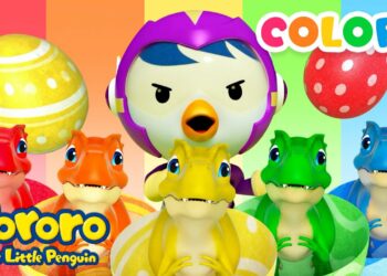 Learn Colors with Pororo 🌈 Colorful Rainbow Egg Hunt | Colors for Kids | Pororo English