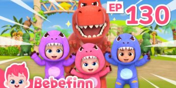 T-Rex The King of Dinosaurs | EP130 | Bebefinn Nursery Rhymes & Kids Songs
